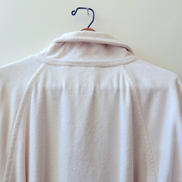 Frette 100%cotton unisex long bathrobe, ivory with pockets. Made in Turkey - Picture 10 of 13